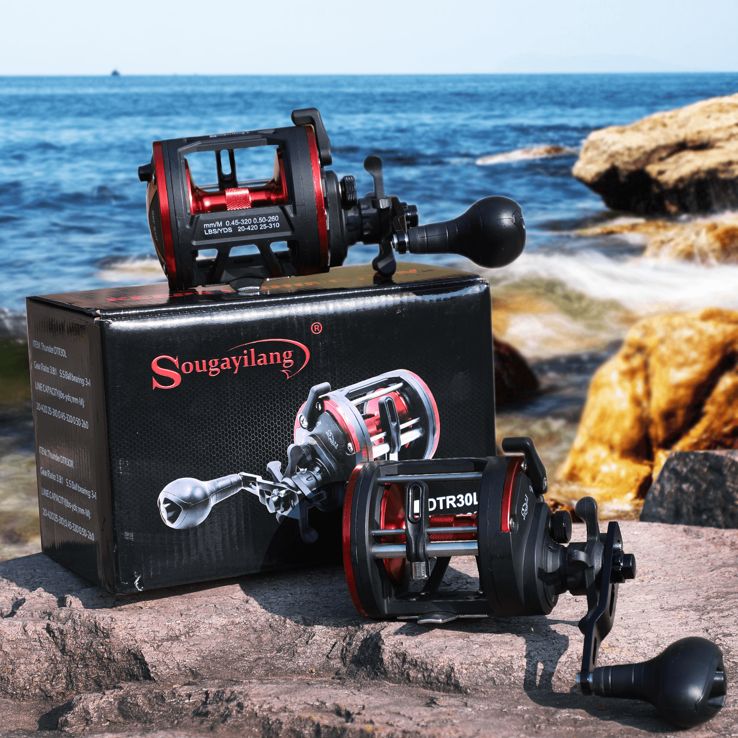 Carretilha de Pesca Perfil Alto Sougayilang