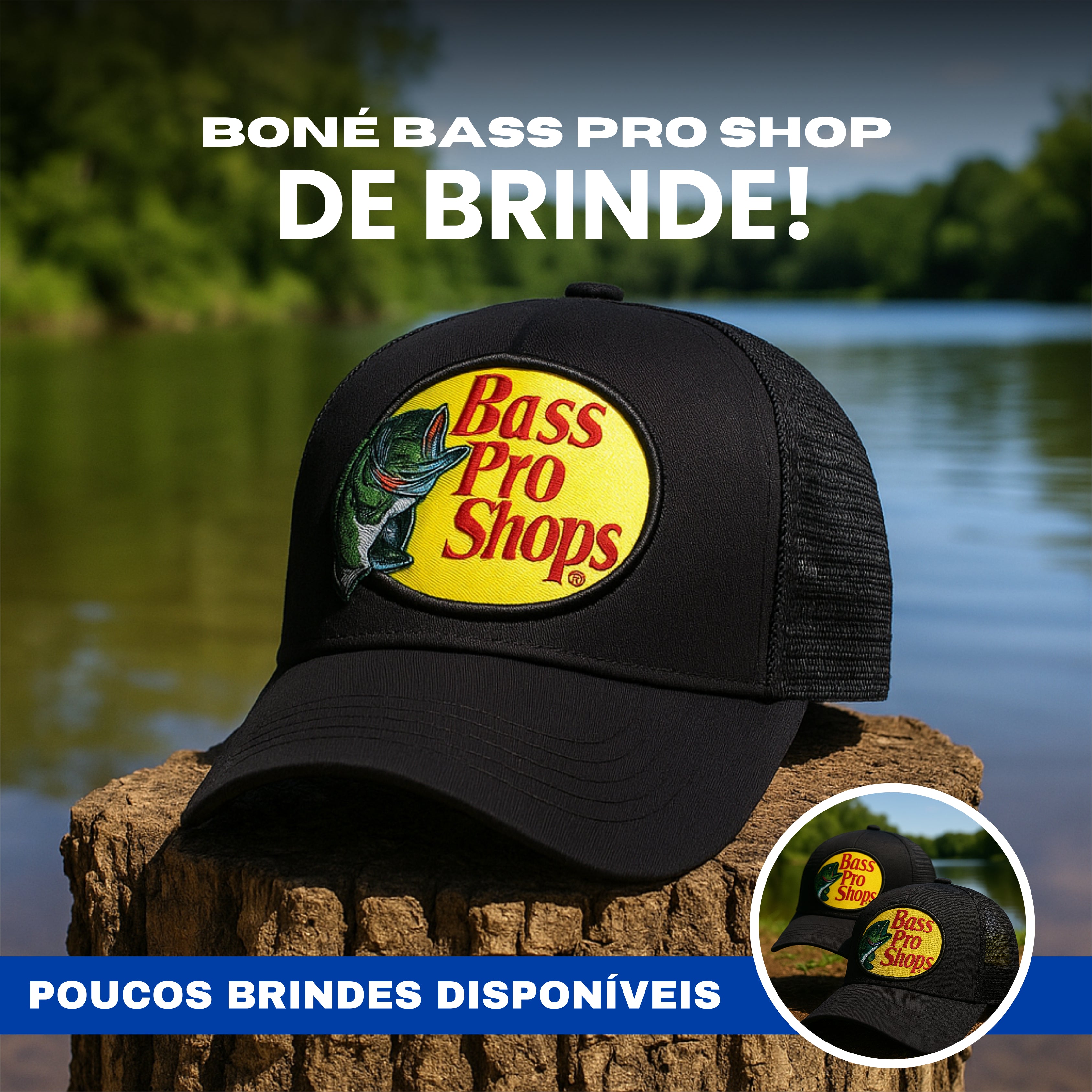 Carretilha Abu Garcia Black MAX3 Anti-Cabeleira + Boné Bass PRO Shop de BRINDE