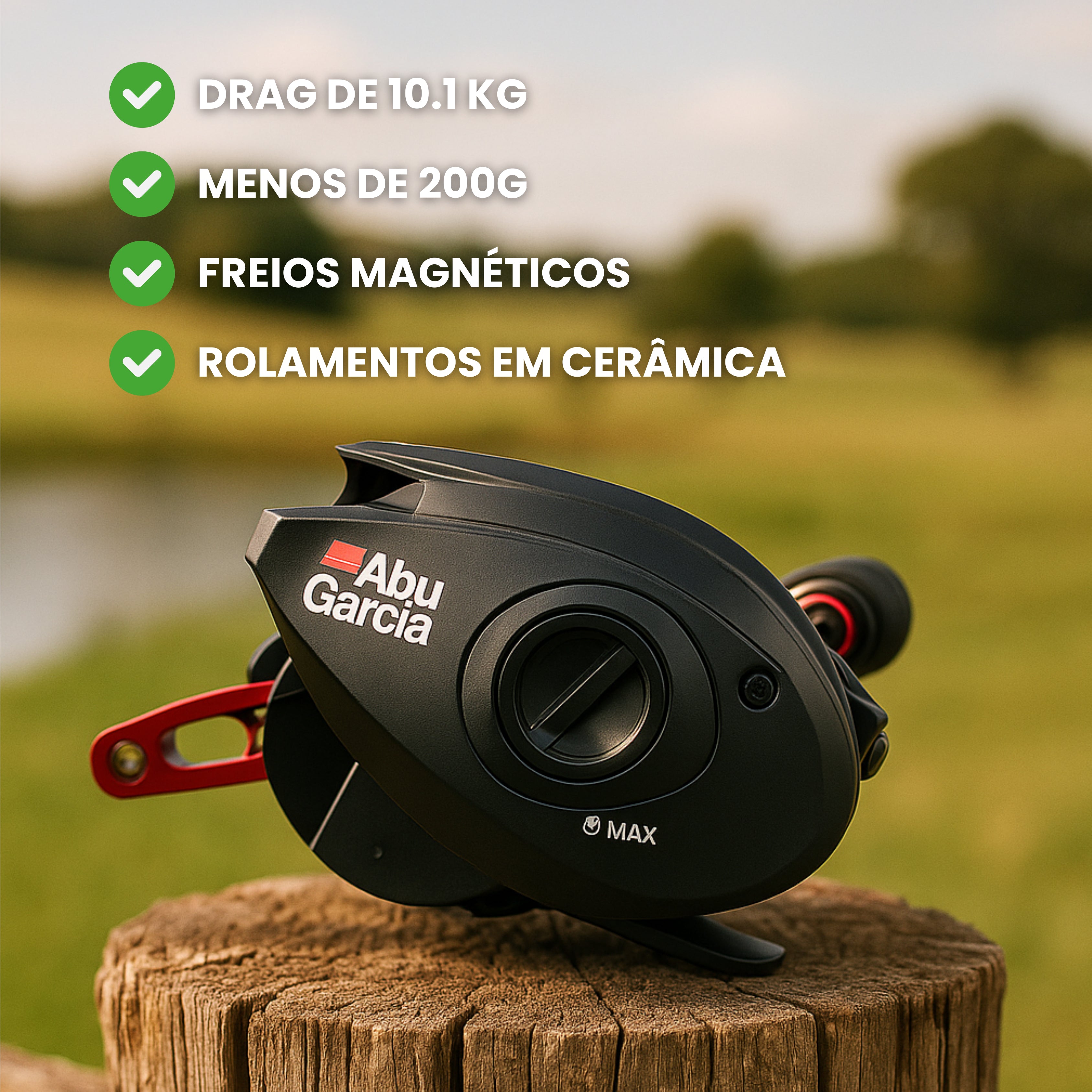 Carretilha Abu Garcia Black MAX3 Anti-Cabeleira + Boné Bass PRO Shop de BRINDE